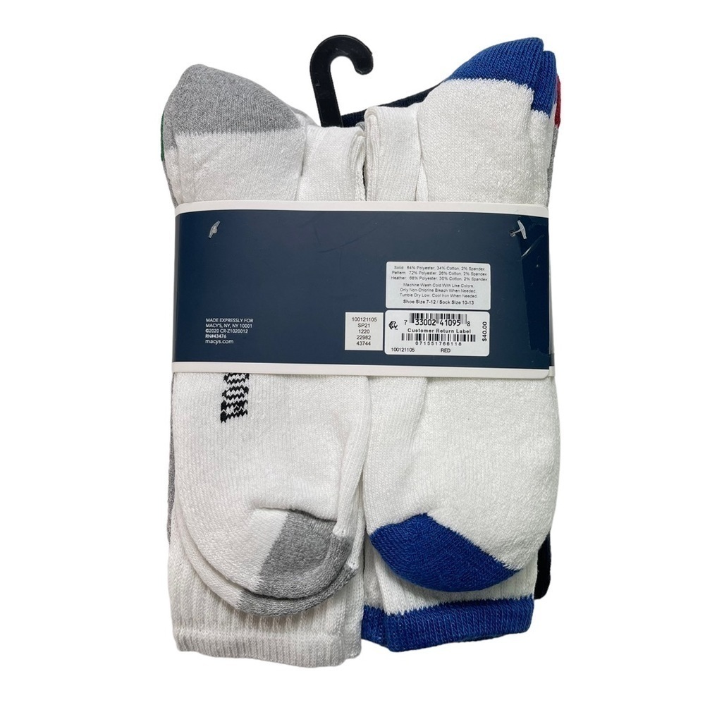Club Room 8 Pack Mens Crew Socks Size 7-12 - Picture 4 of 6